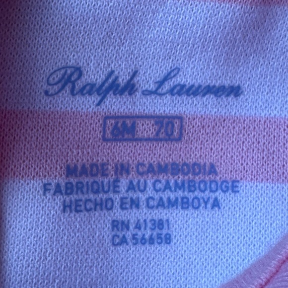 Ralph Lauren Pink Stripe Ponte Dress size 6 Months - Picture 3 of 11